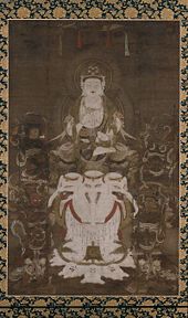 Samantabhadra, pictured in Bodhisattva of Universal Virtue who Prolongs Life, 12th century painting on silk, late Heian period.